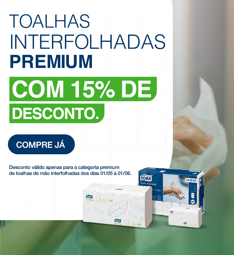 Campanha 15% Toalhas Interfolhadas Premium